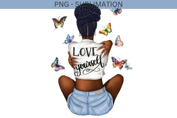 Download Black Girl Self-Love PNG, Melanin Queen - Love png Collection