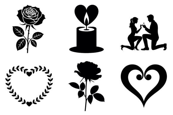 Download Valentine's Day Silhouette Vector Bundle - Valentine's day silhouette Collection